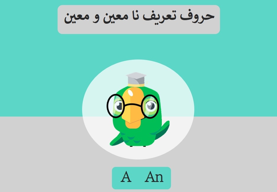 حروف تعریف نامعین و معین (a,an)