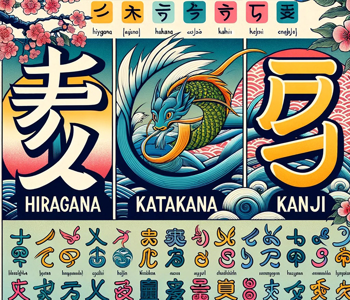 مقایسه هیراگانا، کاتاکانا و کانجی