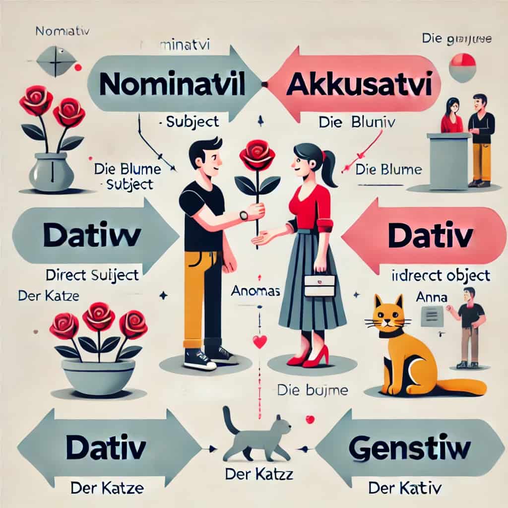 چهار حالت دستوری در آلمانی (Nominativ, Akkusativ, Dativ, Genitiv)
