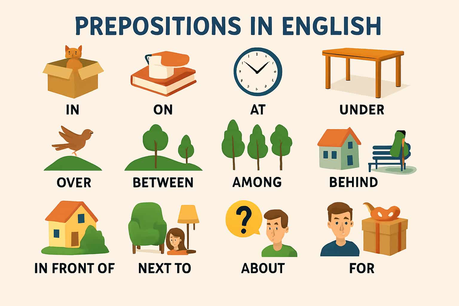 حروف اضافه در عبارات رایج روزمره انگلیسی (Common Expressions with Prepositions)