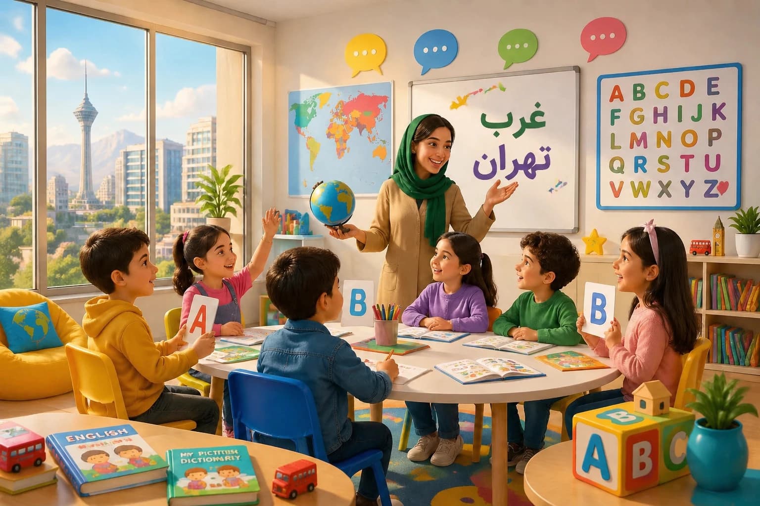 بهترین آموزشگاه زبان کودکان در غرب تهران