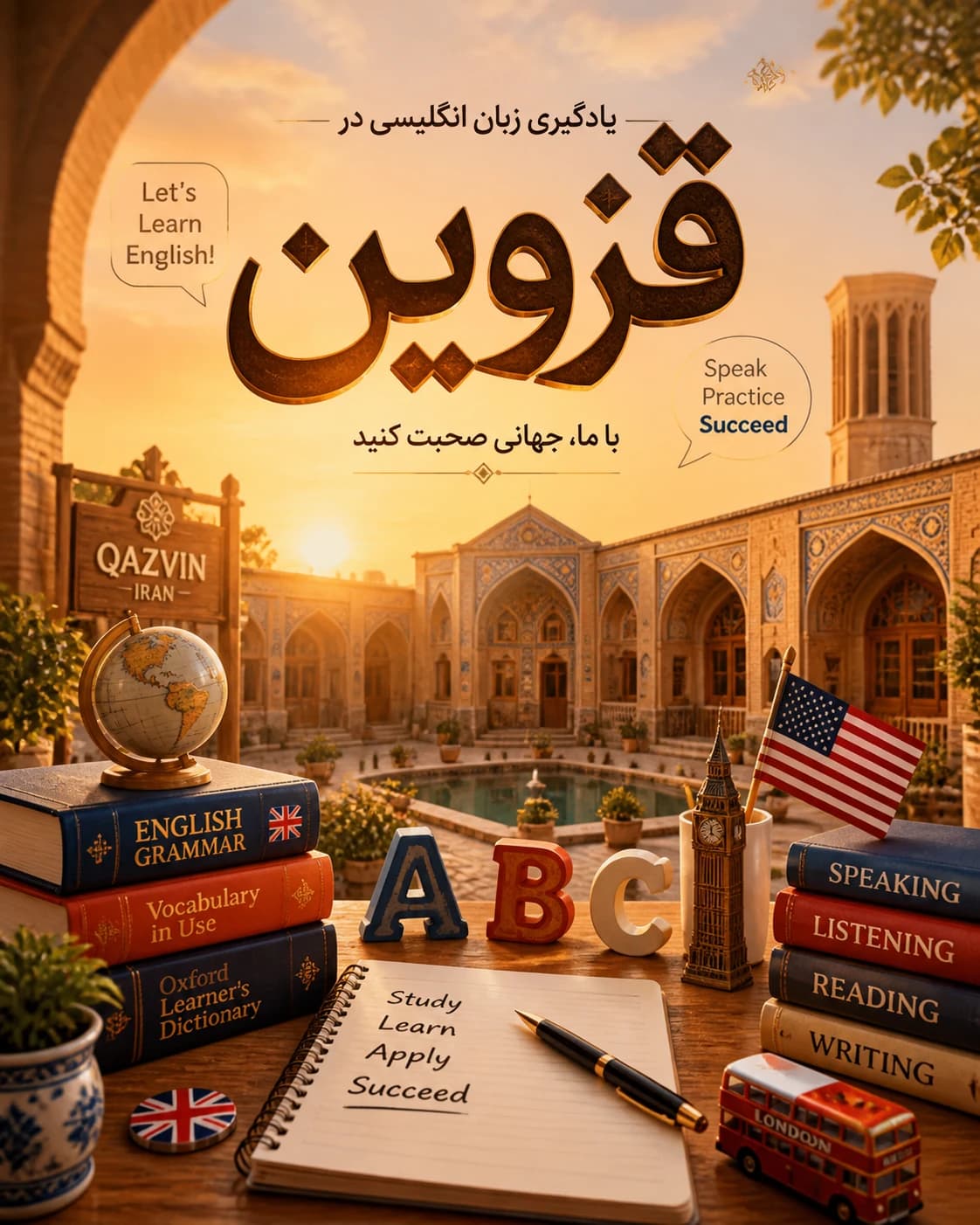 بهترین آموزشگاه زبان انگلیسی در قزوین