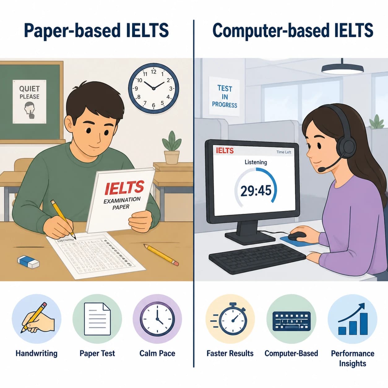 تفاوت آیلتس کاغذی و آیلتس کامپیوتری