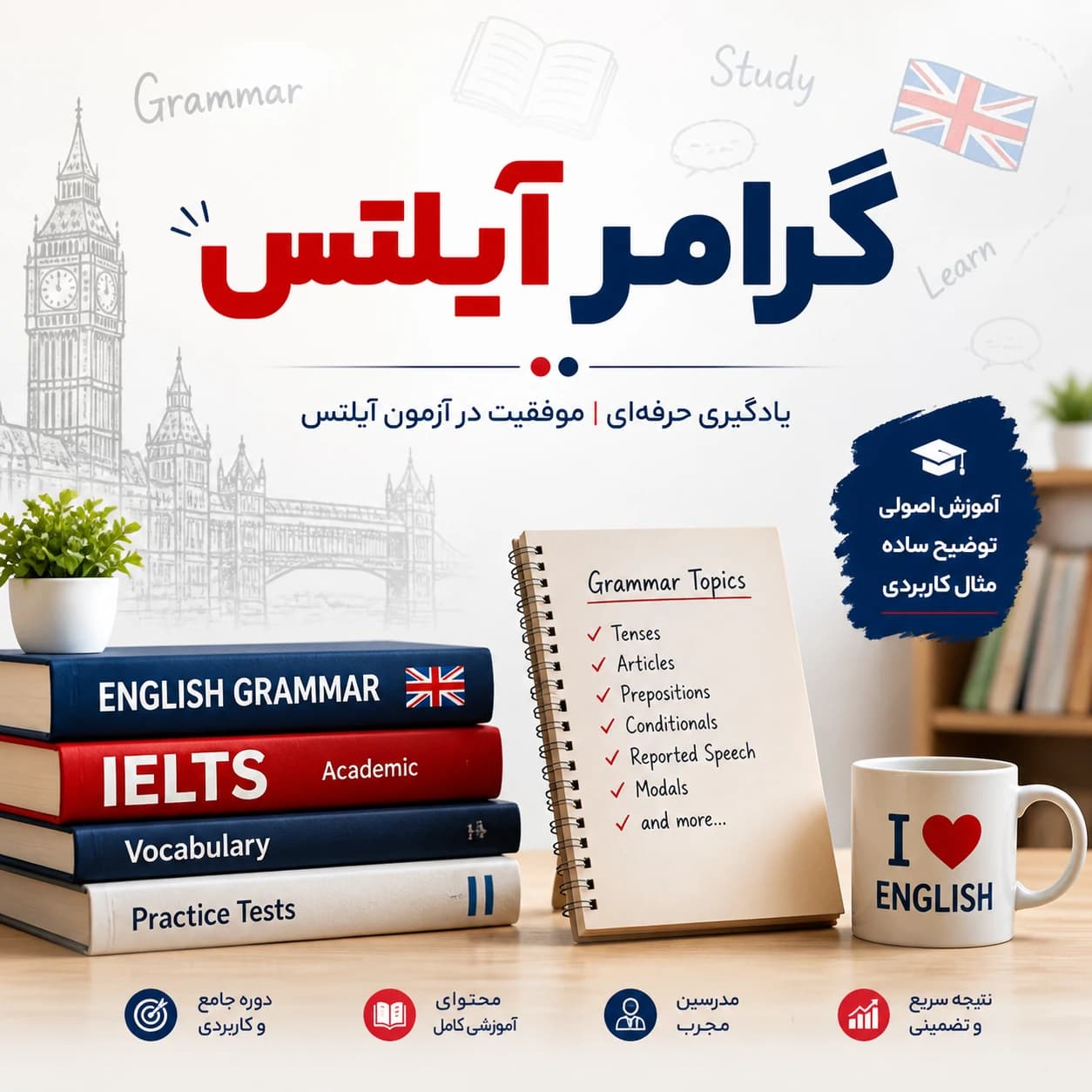 راهنمای جامع بهبود گرامر آیلتس + معرفی منابع