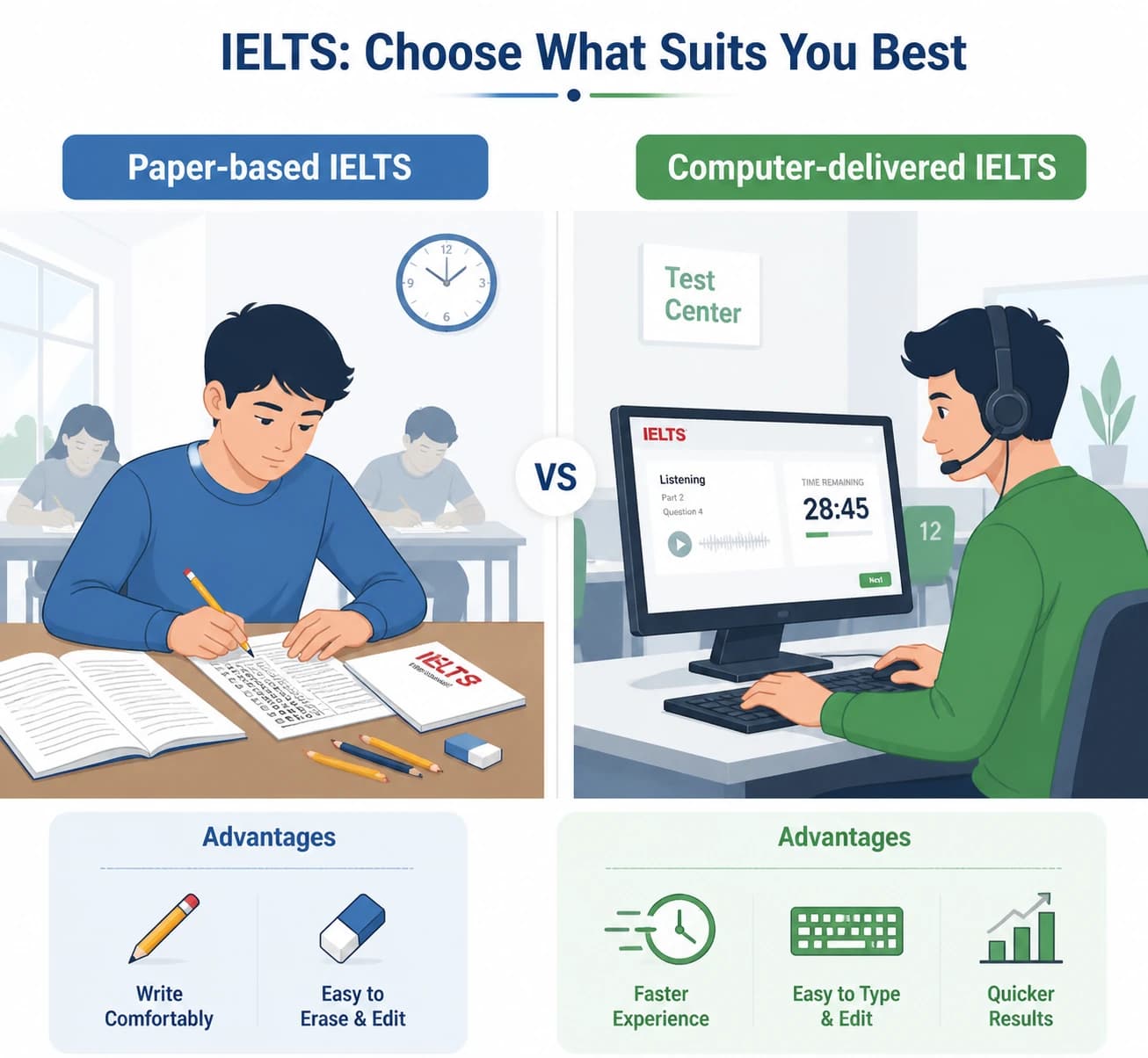 تفاوت آیلتس کاغذی و آیلتس کامپیوتری