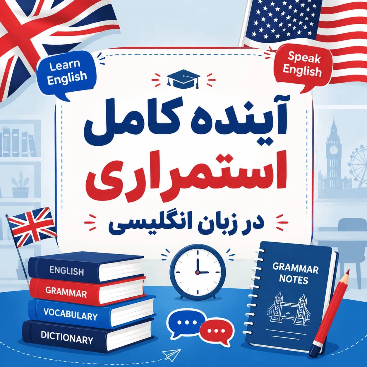 آینده کامل استمراری در زبان انگلیسی