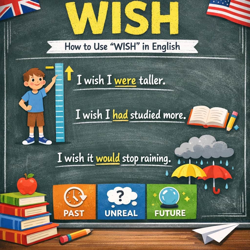کاربرد و گرامر wish در زبان انگلیسی