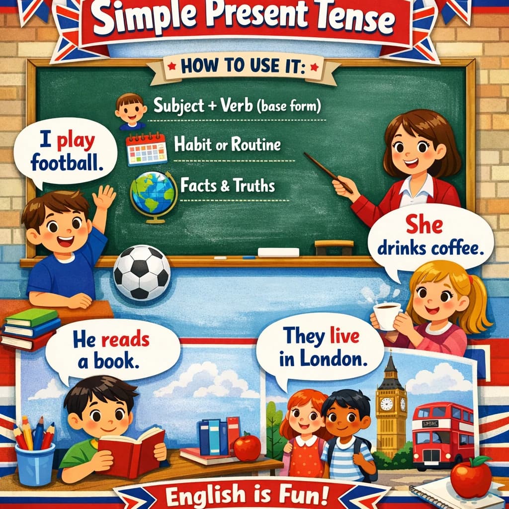 زمان حال ساده انگلیسی (Simple Present Tense)