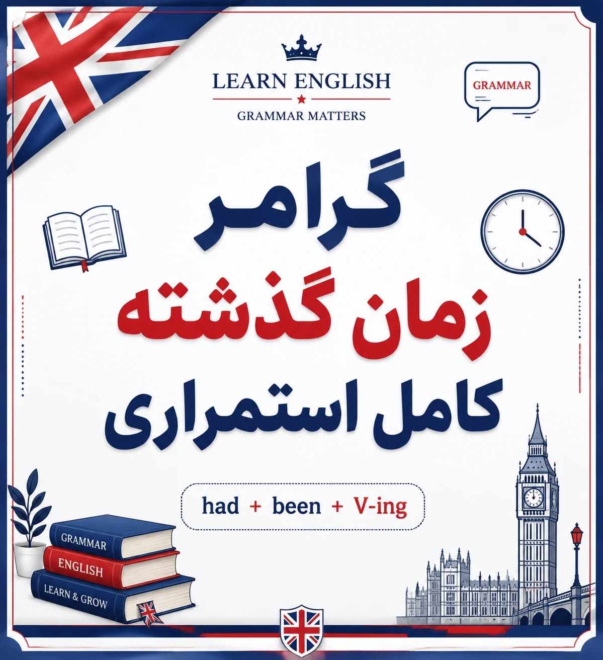 زمان گذشته کامل استمراری در انگلیسی