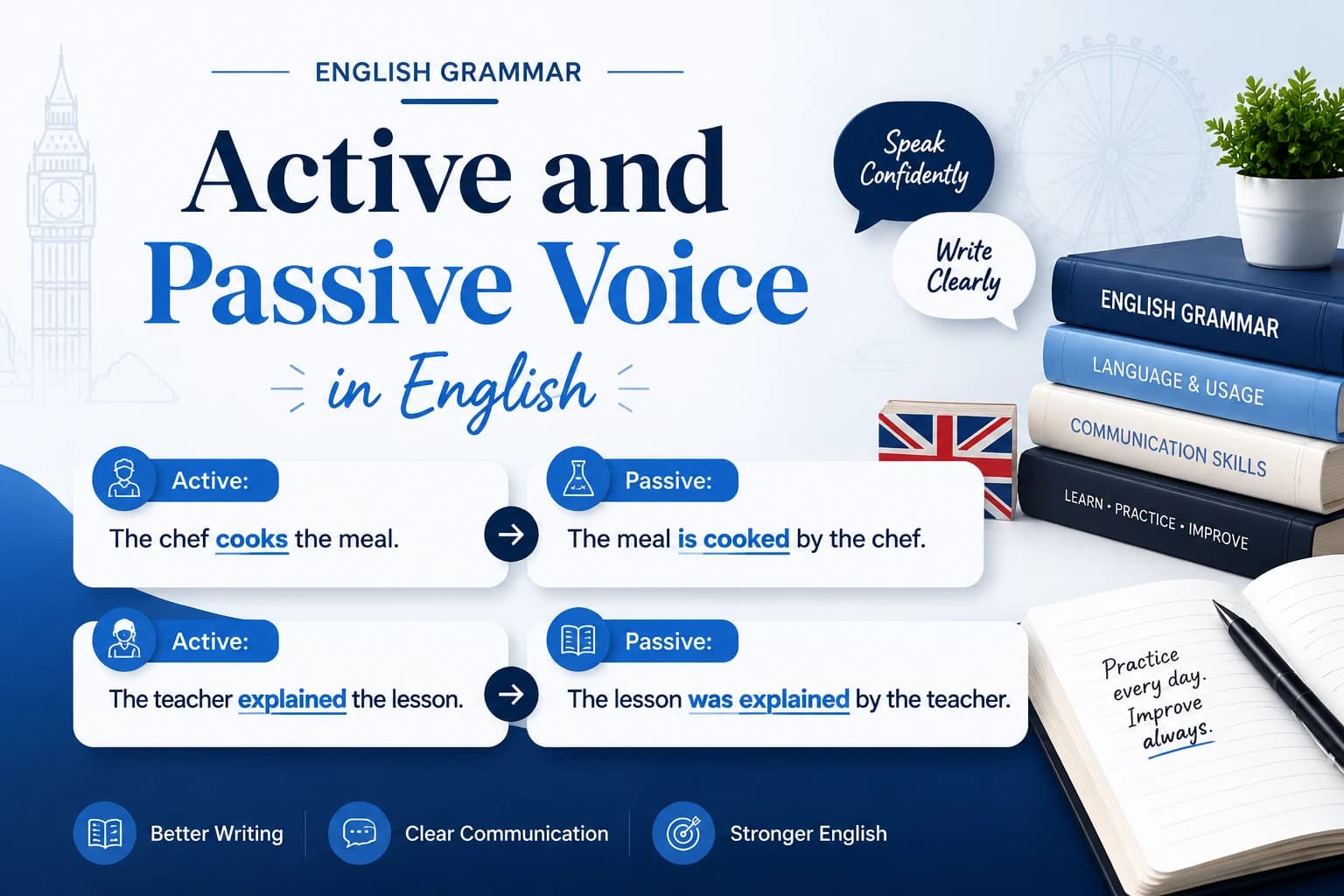 گرامر فعل های معلوم و مجهول (Active and Passive Voice) در زبان انگلیسی