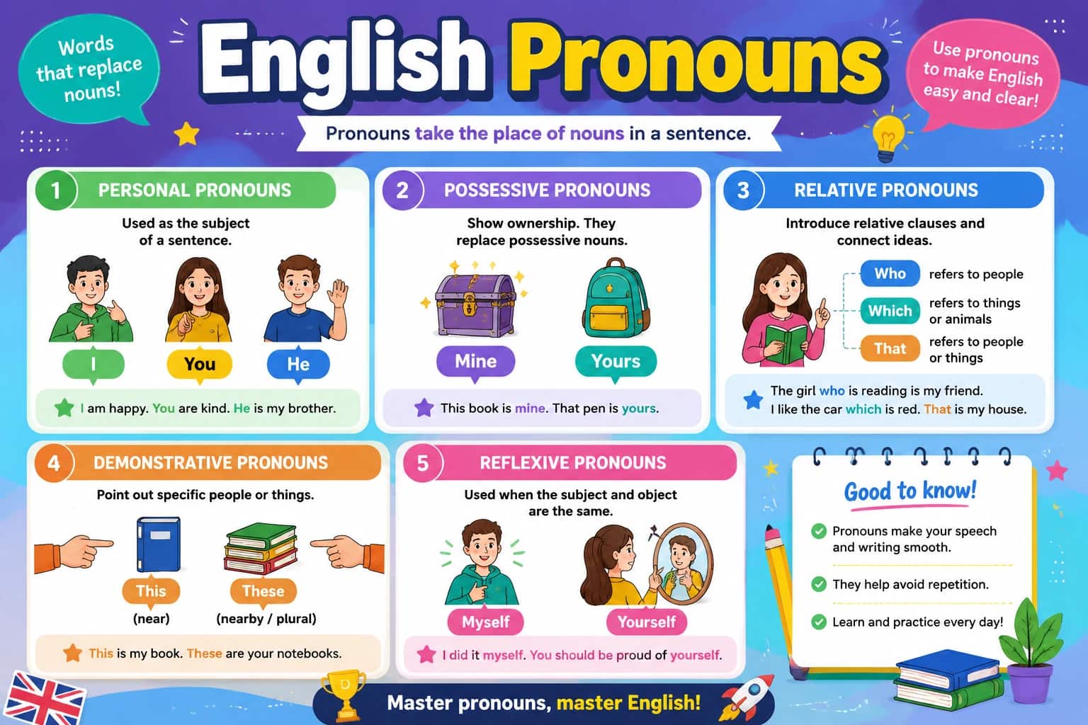 آموزش گرامر انواع ضمایر (Pronouns) در زبان انگلیسی