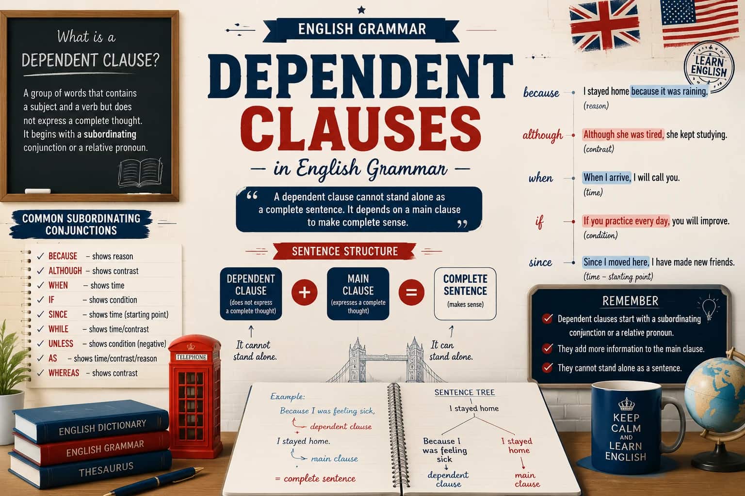 گرامر جمله واره های قیدی (Adverb Clauses) در زبان انگلیسی
