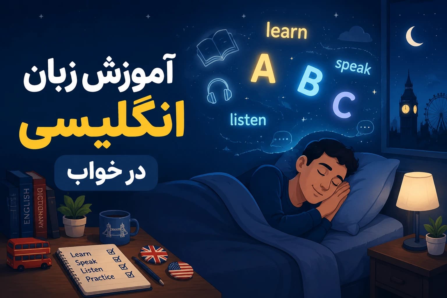 آموزش زبان انگلیسی در خواب