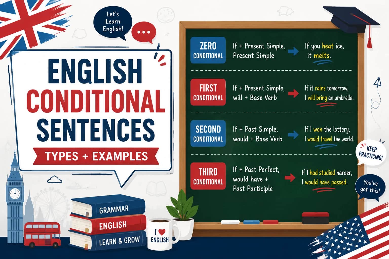 آموزش گرامر جملات شرطی (Conditional Sentences) به زبان ساده همیار زبان 1405 همیار زبان 1405