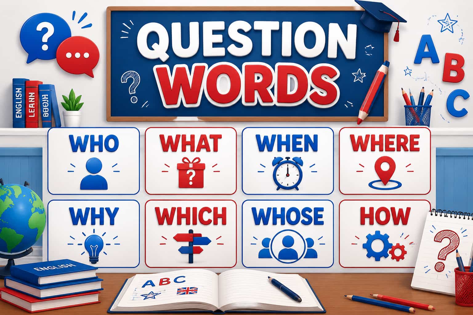 کلمات پرسشی (Question words) در زبان انگلیسی
