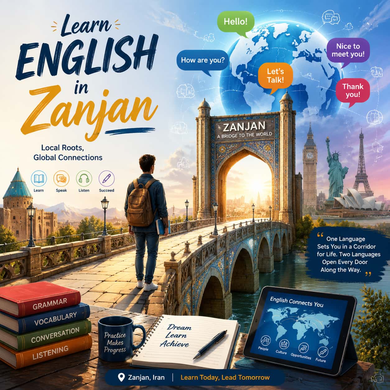 بهترین آموزشگاه زبان انگلیسی در زنجان