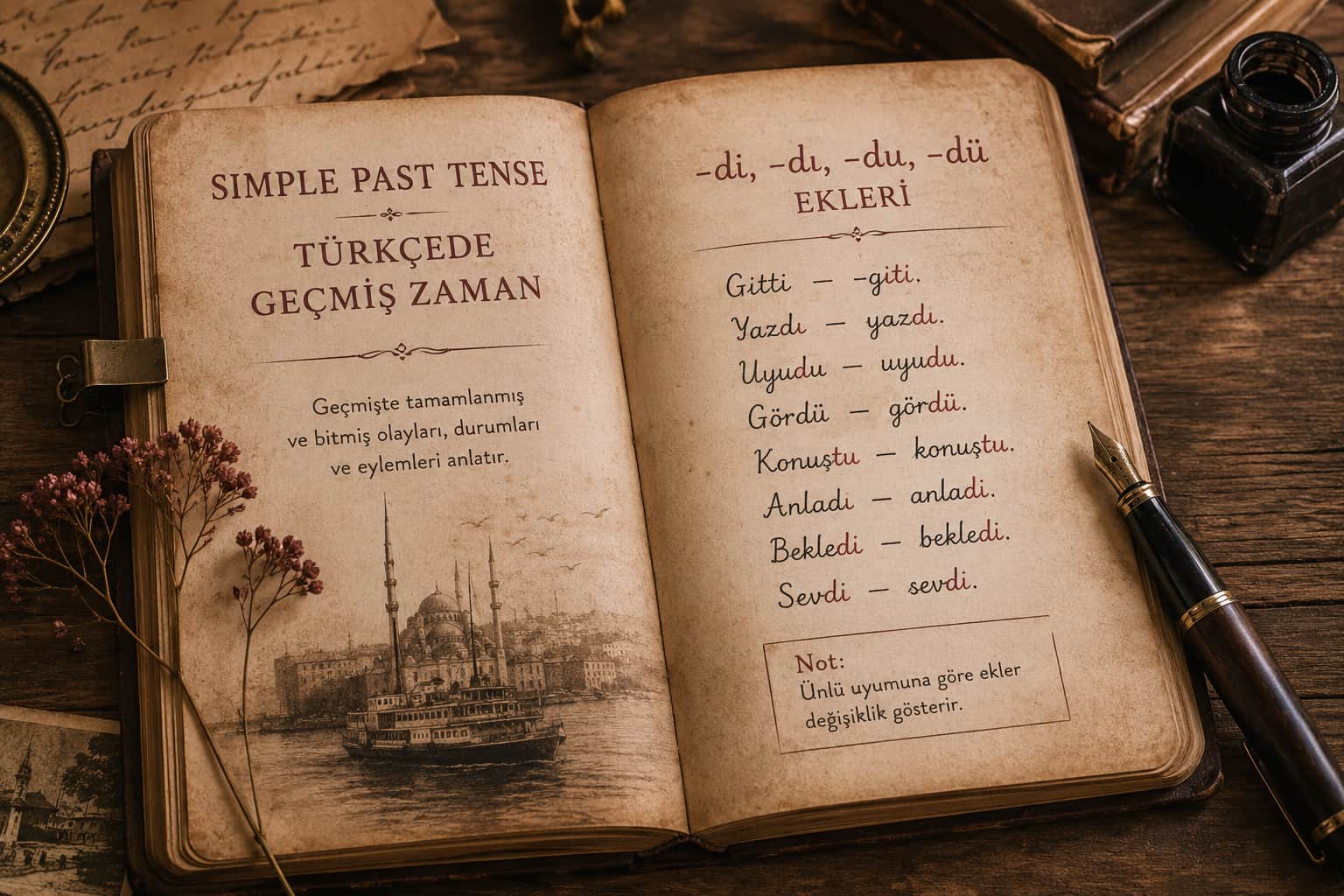 زمان گذشته ساده در زبان ترکی استانبولی (Belirli Geçmiş)
