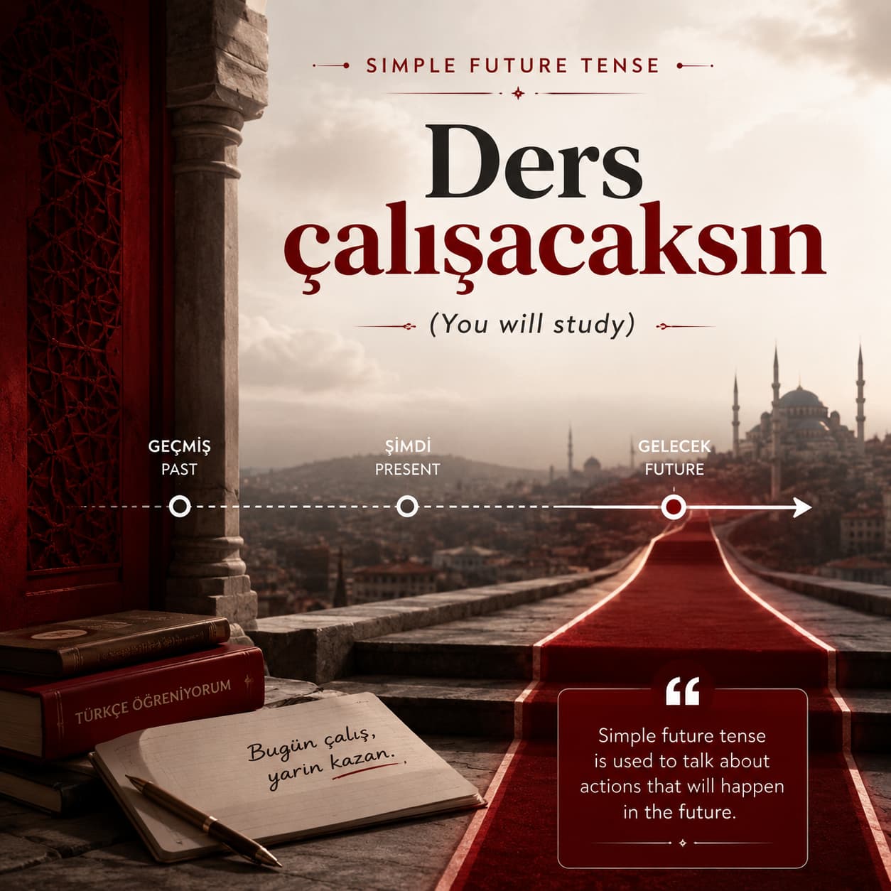 زمان آینده ساده زبان ترکی استانبولی (Gelecek Zaman)