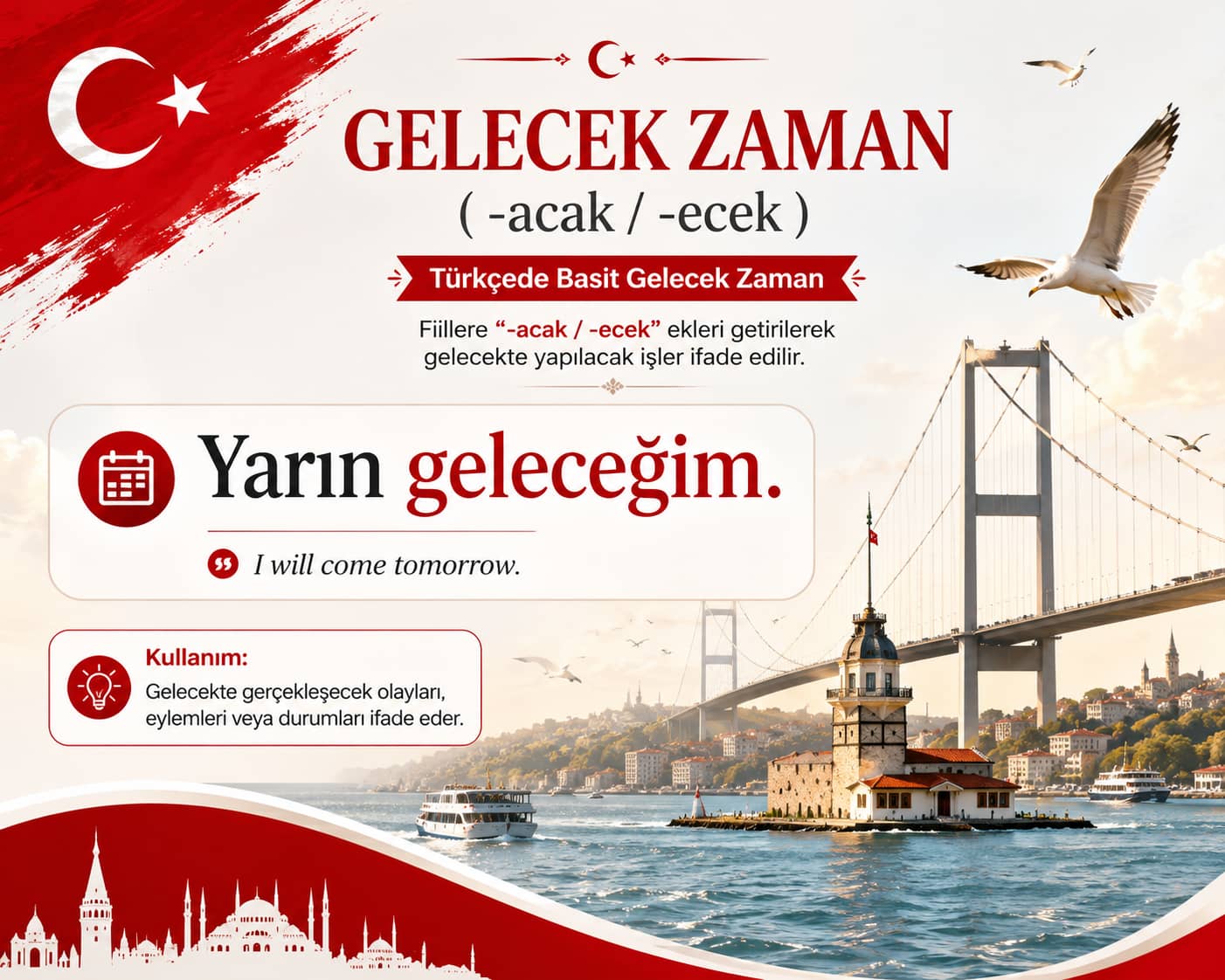 زمان آینده ساده زبان ترکی استانبولی (Gelecek Zaman)