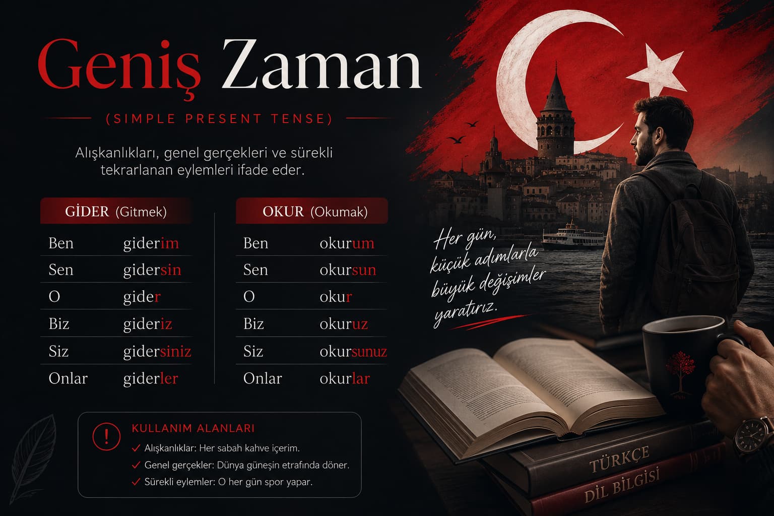 زمان حال ساده در زبان ترکی استانبولی (Geniş Zaman)