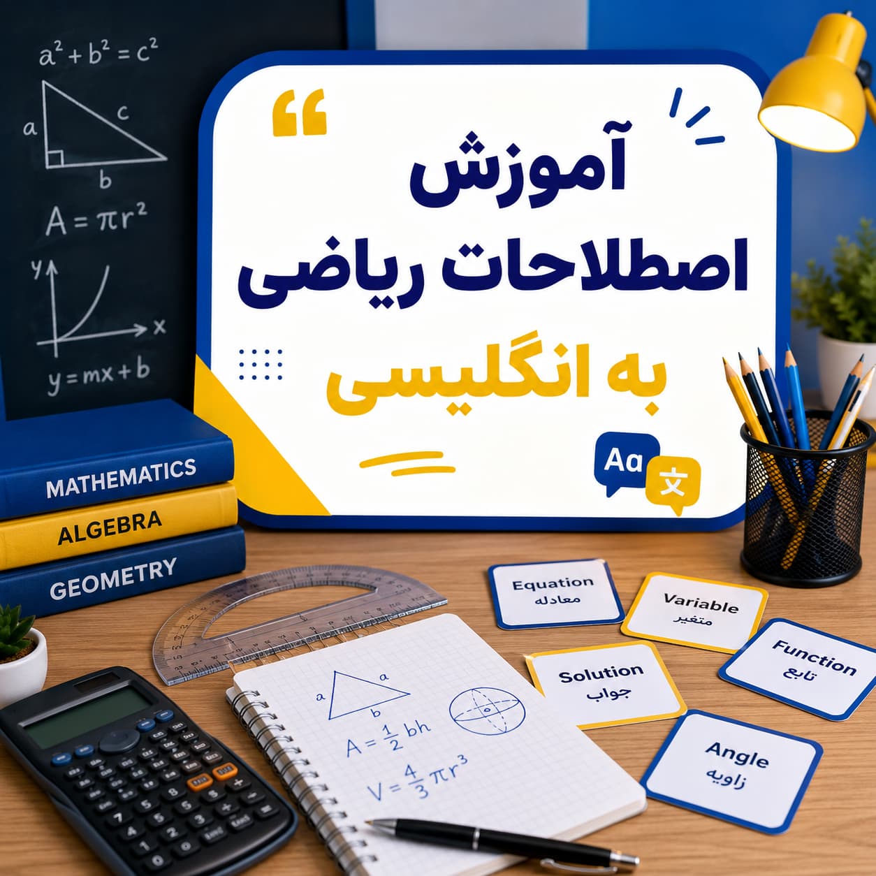 آموزش اصطلاحات ریاضی به انگلیسی و فارسی
