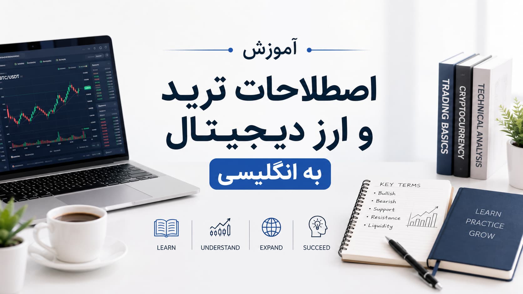 آموزش اصطلاحات ترید و ارز دیجیتال به انگلیسی