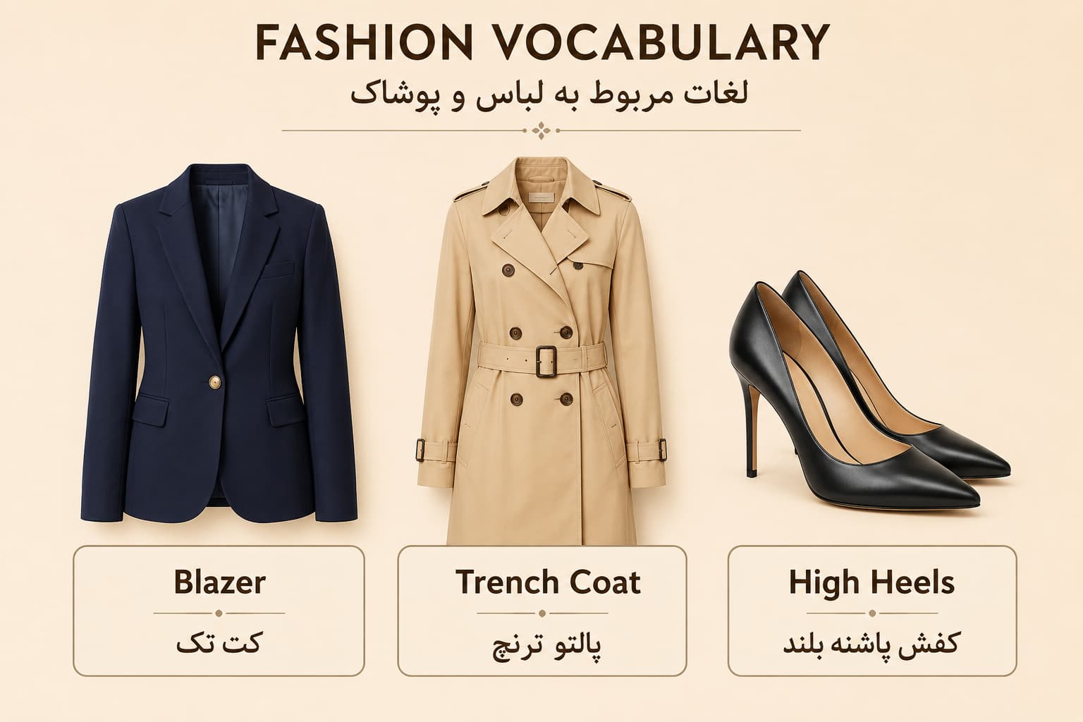 آموزش اصطلاحات مد و فشن (Fashion terms) به انگلیسی و فارسی | همیارزبان