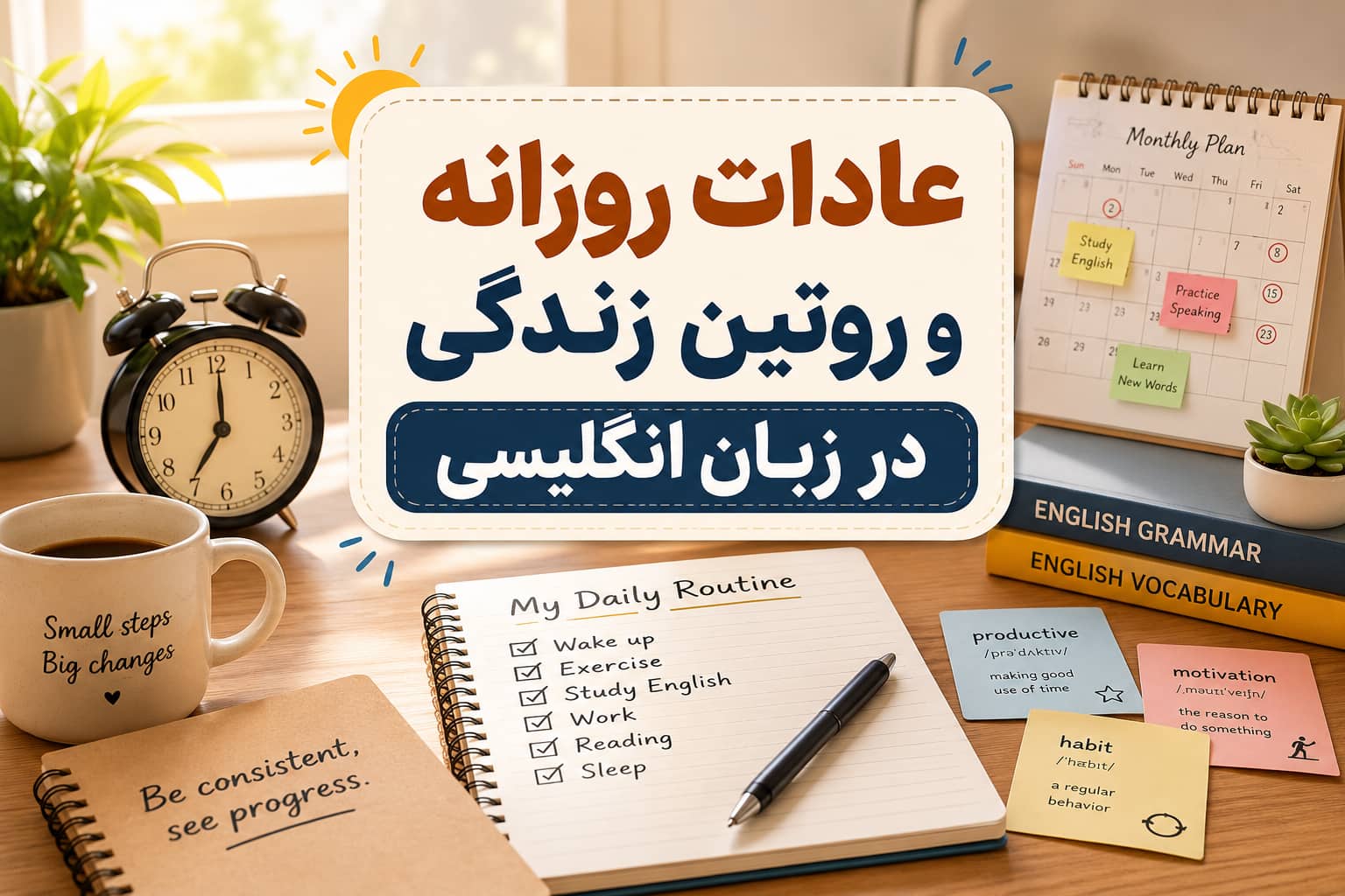 اصطلاحات انگلیسی درباره عادات روزانه و روتین زندگی