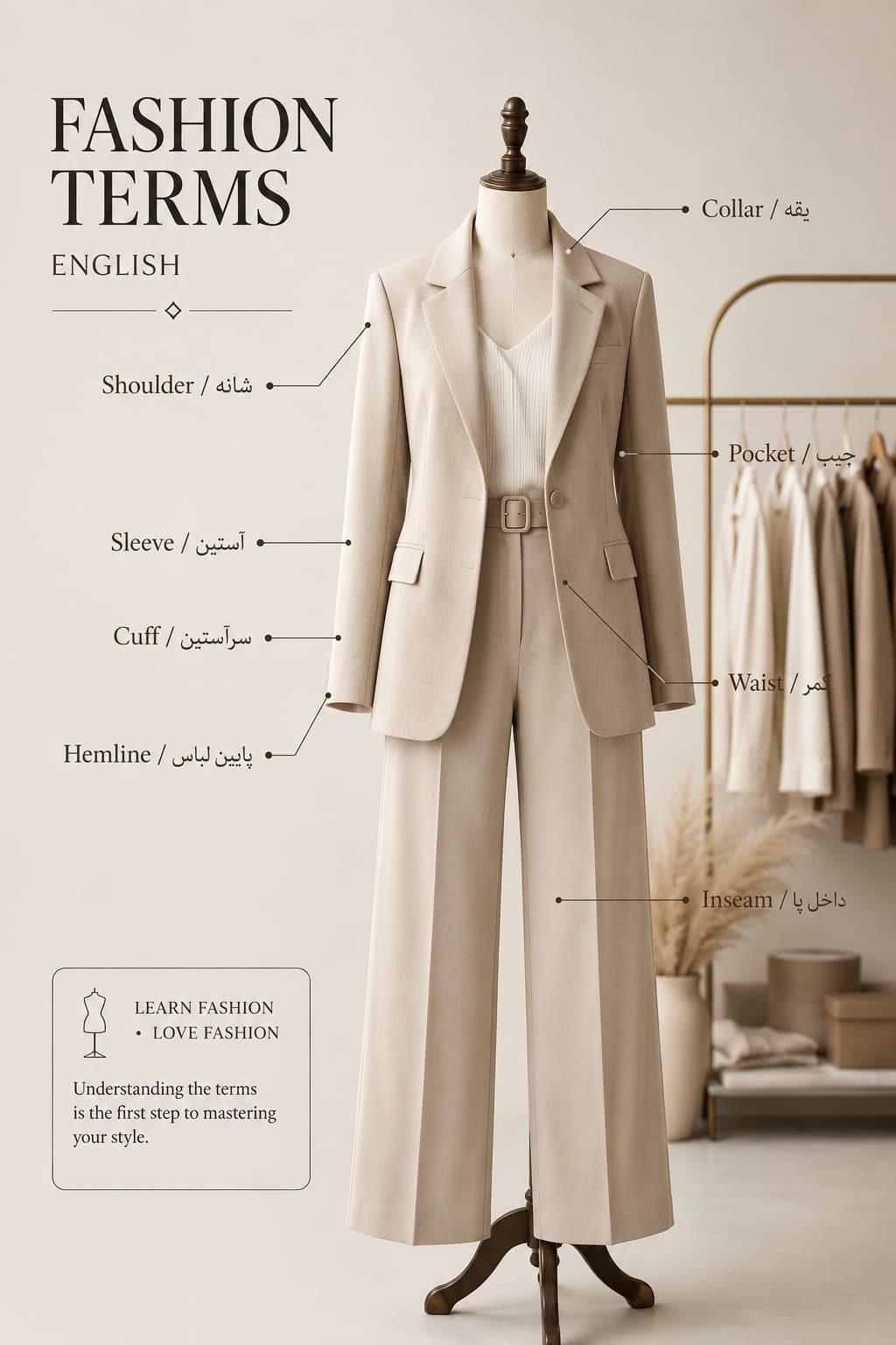 آموزش اصطلاحات مد و فشن (Fashion terms) به انگلیسی و فارسی | همیارزبان