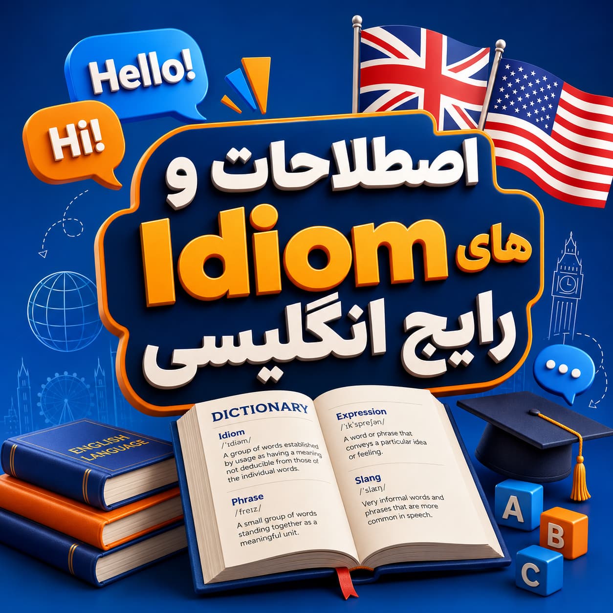 اصطلاحات و Idiom های رایج انگلیسی (با معادل فارسی)