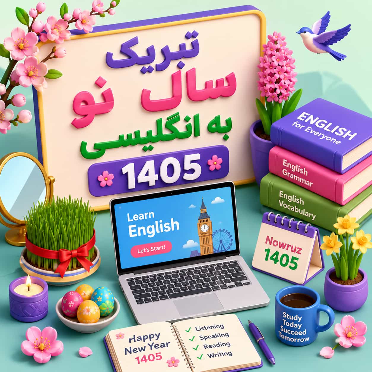 تبریک سال نو به انگلیسی 1405