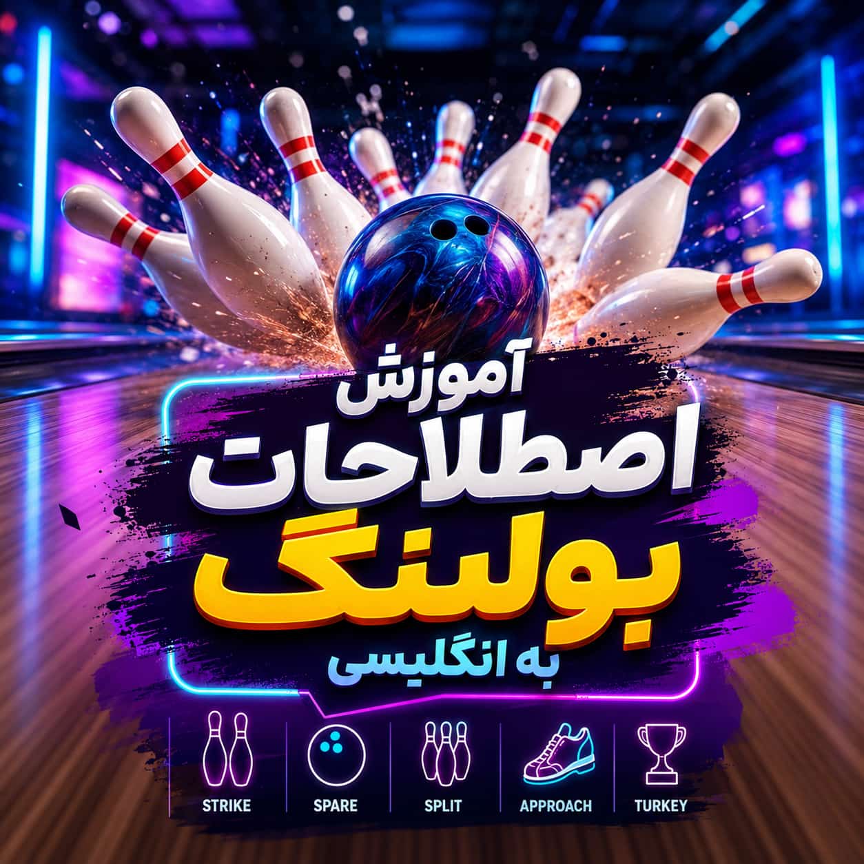آموزش اصطلاحات بولینگ به انگلیسی و فارسی