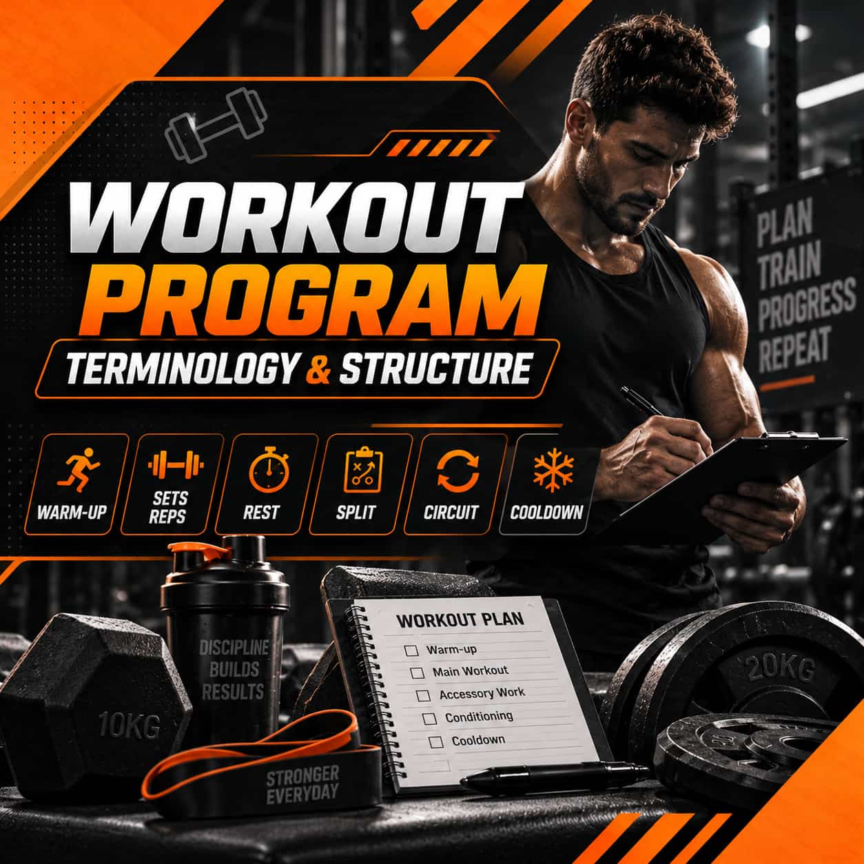 اصطلاحات مربوط به برنامه تمرینی و ساختار Workout