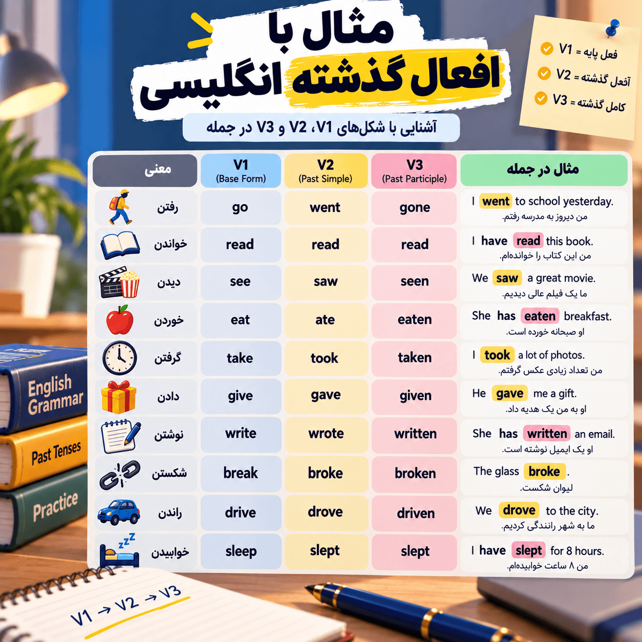 مثال با افعال گذشته انگلیسی.png